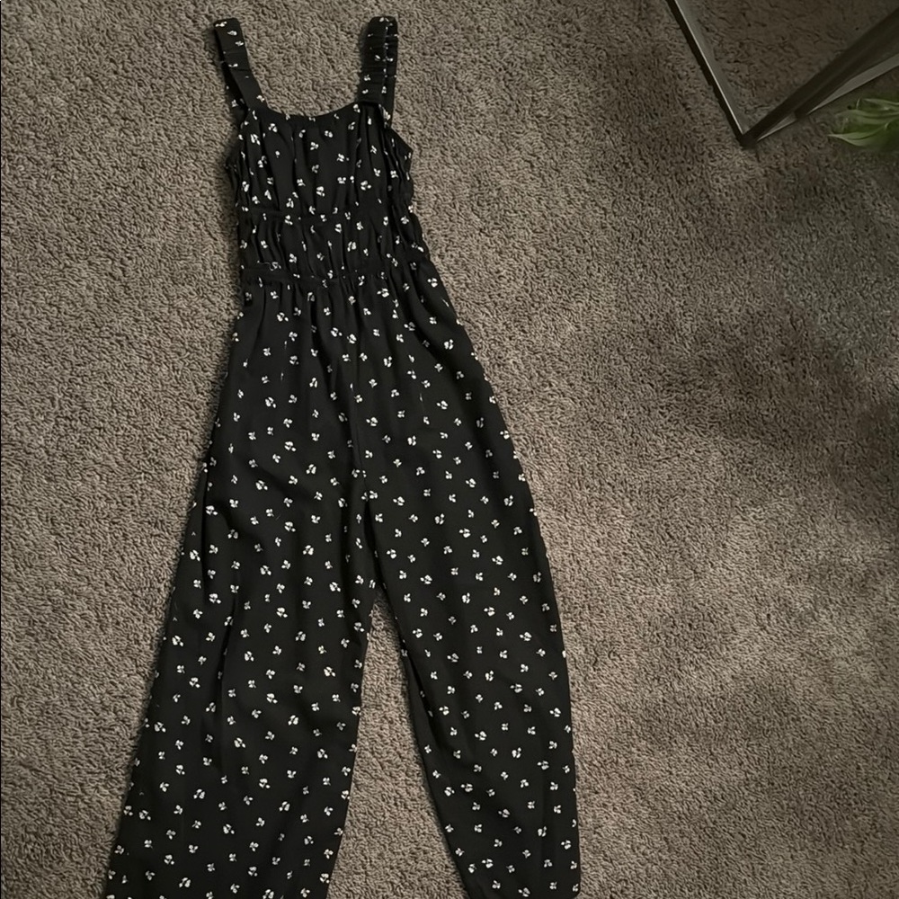 Black Floral Jumpsuit